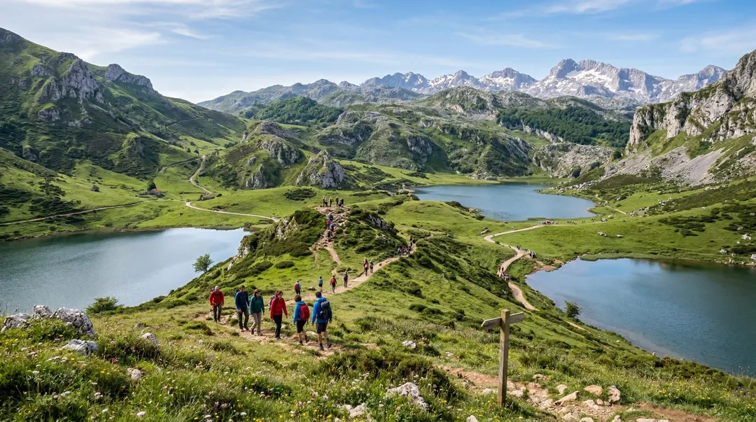 Lagos de Covadonga en un viaje a Asturias todo incluido organizado por La Mariquita Viajera