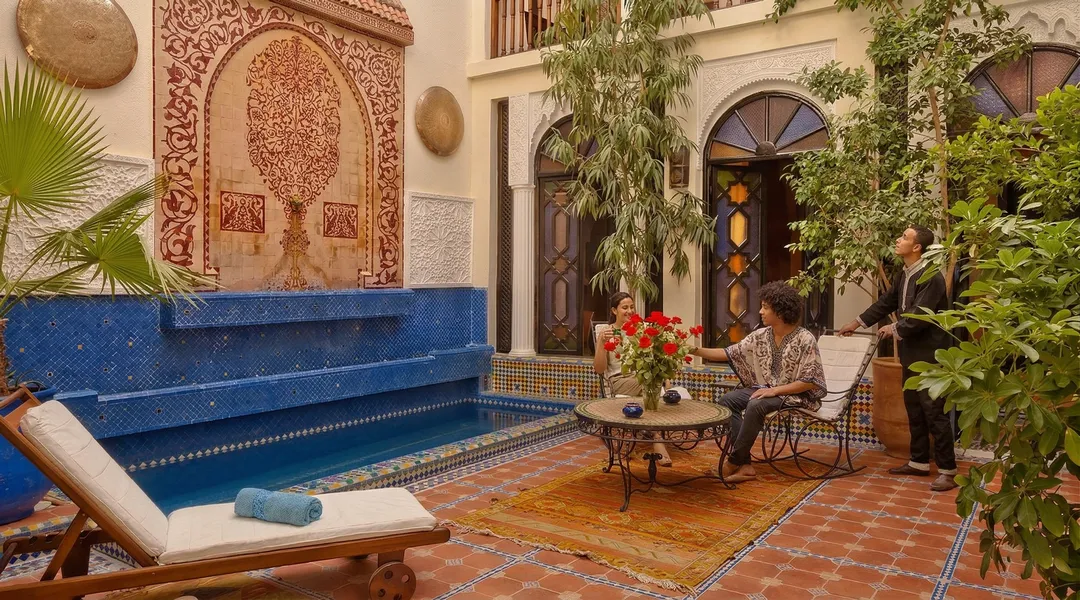 Riad auténtico en Marrakech, alojamiento de nuestro viaje a Marruecos organizado