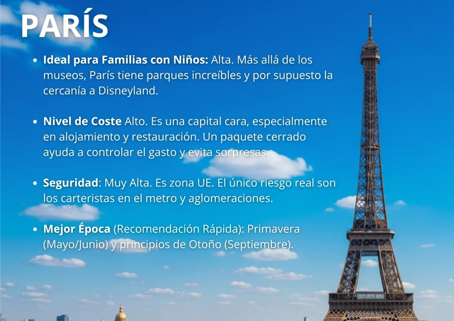 Guía experta para tu viaje organizado a París desde Sevilla. Consejos, itinerarios y paquetes "llave en mano" desde el Aljarafe.